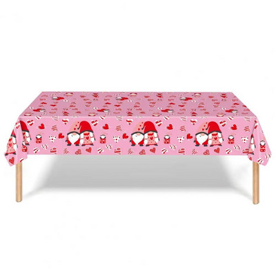 Τραπεζομάντιλο γιορτής του Αγίου Βαλεντίνου Ρομαντικό μοτίβο καρδιάς Gnome Τραπεζομάντιλο Τραπεζομάντιλο Runner για την ημέρα του Αγίου Βαλεντίνου