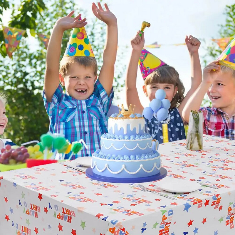 Jednokratni pokrivač za stol Jednokratni stolnjak s printom zvijezda za dječju rođendansku proslavu Baby Shower Wedding Decor 137 X 274 cm Print zvijezda