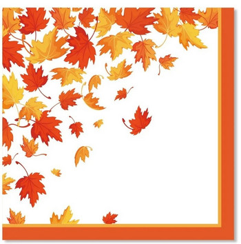 20 τεμ. Χαρτοπετσέτες μιας χρήσης Maple Pumpkin Διακόσμηση τραπεζιού γιορτής των Ευχαριστιών Φθινοπωρινές διακοπές Οικογενειακή συγκέντρωση