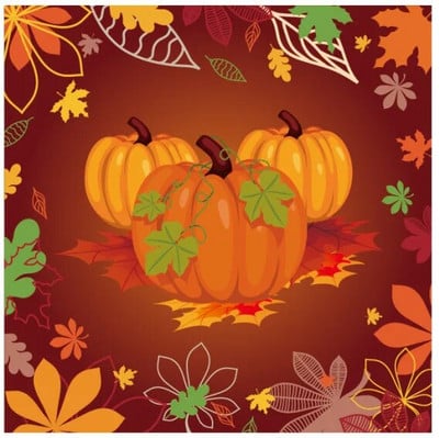 20tk Vahtrakõrvitsa ühekordsed salvrätikud Tänupüha lauakaunistus Sügispühade õhtusöök pere kokkutulek