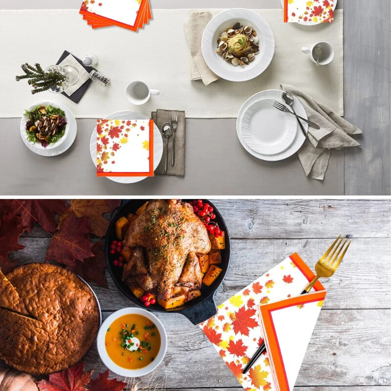 20tk Vahtrakõrvitsa ühekordsed salvrätikud Tänupüha lauakaunistus Sügispühade õhtusöök pere kokkutulek