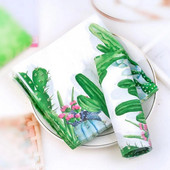 20 vnt. / Maišelis pietų servetėlės Gana patogios vakarienės servetėlės, žalios kaktuso spausdintos vakarienės popierinės servetėlės namų reikmenys