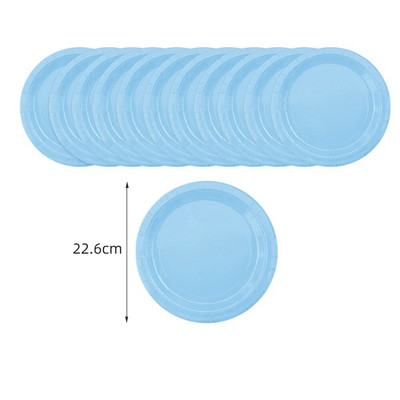 Vientisa šviesiai mėlyna tema Gimtadienis Super mergaičių papuošalai Vakarėliui Vienkartiniai stalo reikmenys Popierinės servetėlės Puodeliai Lėkštės Staltiesės Šiaudeliai