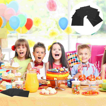 20 листа Салфетка за обяд Macarons Коктейлни салфетки Еднократна употреба Домашно парти за Деня на благодарността Черна хартия