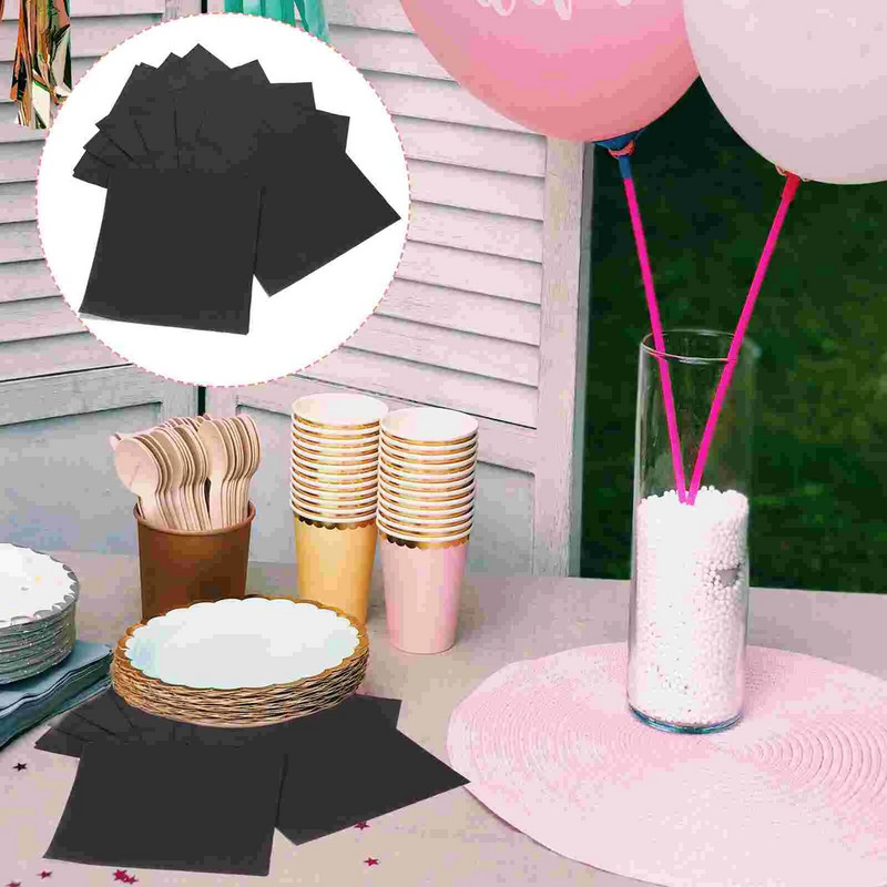 20 σεντόνια μεσημεριανό χαρτοπετσέτα Macarons Πετσέτες κοκτέιλ μιας χρήσης Μαύρο χαρτί για το πάρτι για το σπίτι των Ευχαριστιών