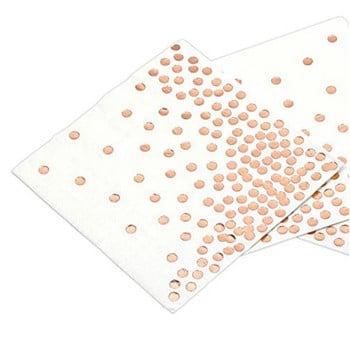 25 τεμ. χαρτοπετσέτες μίας χρήσης Επιτραπέζιες χαρτοπετσέτες Κομψό χαρτομάντιλο Λευκό φύλλο χρυσής κουκκίδας Τυπωμένο ντεκόρ για πάρτι γενεθλίων Νυφική χαρτοπετσέτα