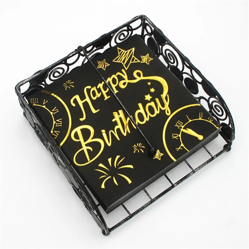 20 τεμ. Επιχρυσωμένες χαρτοπετσέτες κινουμένων σχεδίων μιας χρήσης Μπρούτζινες χαρτοπετσέτες Παιδική διακόσμηση πάρτι γενεθλίων Τραπέζι για δείπνο Χαρτί χαρτί