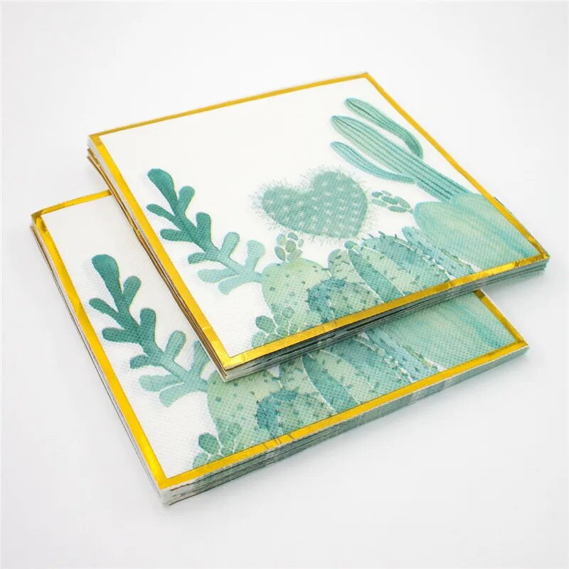 20 τεμ. Επιχρυσωμένες χαρτοπετσέτες κινουμένων σχεδίων μιας χρήσης Μπρούτζινες χαρτοπετσέτες Παιδική διακόσμηση πάρτι γενεθλίων Τραπέζι για δείπνο Χαρτί χαρτί