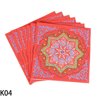 20 tk Ramadan Kareem Ühekordsed salvrätikud Paber EID Mubarak lauanõud Salvrät Islam moslem Festival Peokaunistused Varud