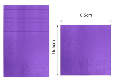 Vienspalviai violetiniai Gimtadienio papuošalai mergaitėms Vienkartiniai stalo reikmenys Popieriaus medžiaga Puodeliai Servetėlės Lėkštės Šakutė Šaukštas Staltiesė