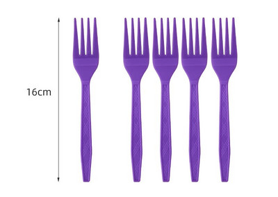 Vienspalviai violetiniai Gimtadienio papuošalai mergaitėms Vienkartiniai stalo reikmenys Popieriaus medžiaga Puodeliai Servetėlės Lėkštės Šakutė Šaukštas Staltiesė