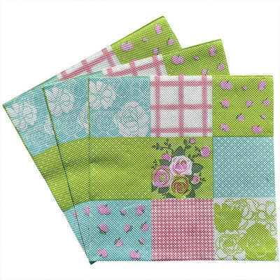 20tk/komplekt Vintage Flower Rose Butterfly Paper Salvrätikud Lauakaunistus Ühekordsed lauanõud Pulmapeo paber