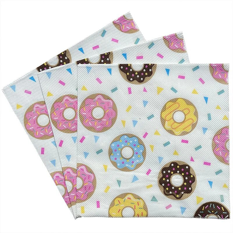 20tk/komplekt Vintage Flower Rose Butterfly Paper Salvrätikud Lauakaunistus Ühekordsed lauanõud Pulmapeo paber