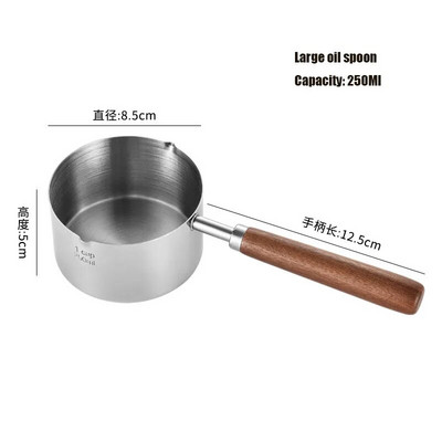 Nerūdijančio plieno mini keptuvė Buitinė karšto aliejaus keptuvė Virti kiaušiniai Karštas šokoladas Karštas Pienas Puodas Buitinis Daugiafunkcis puodas