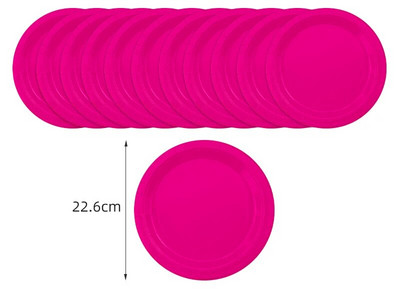 Solidūs rožiniai gimtadienio papuošimai mergaitėms Vienkartiniai stalo reikmenys Popieriaus medžiaga Puodeliai Servetėlės Lėkštės Šakutė Šaukštas Staltiesė