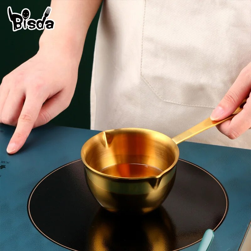 1/2 ΤΕΜ. Μίνι Σάλτσα Θερμαινόμενη κατσαρόλα σοκολάτας από ανοξείδωτο ατσάλι Βούτυρο Γάλα Κουζίνας Κατσαρόλα Επιτραπέζια Μικρά Σκεύη με Χερούλι