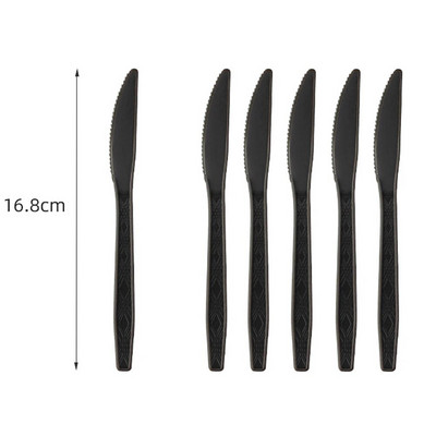 Solidūs juodi gimtadienio papuošimai mergaitėms Vienkartiniai stalo reikmenys Popieriaus medžiaga Puodeliai Servetėlės Lėkštės Šakutė Šaukštas Staltiesė