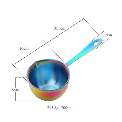 1/2 vnt Mini padažo kaitinimo šokolado puodas nerūdijančio plieno sviestas pienas virtuvės indas indas Maži puodai virimo įrankis