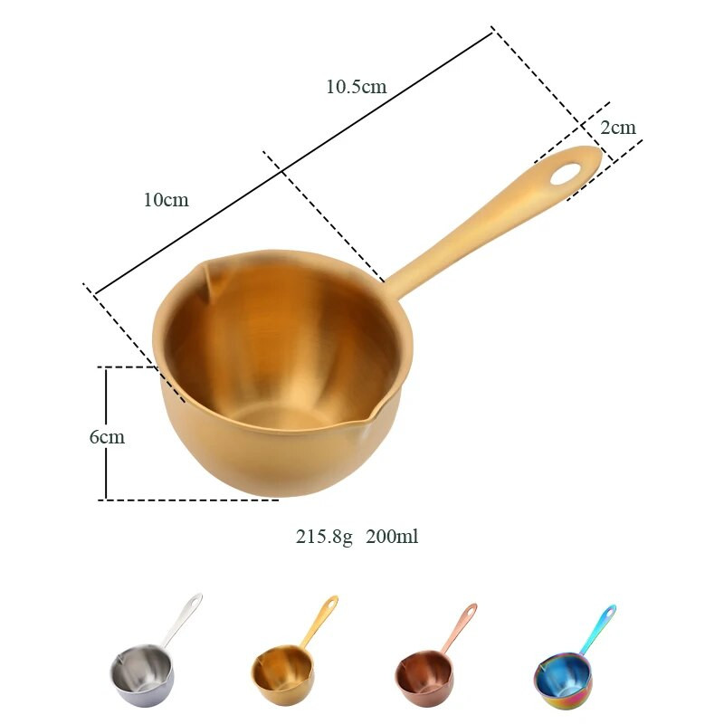 1/2 vnt Mini padažo kaitinimo šokolado puodas nerūdijančio plieno sviestas pienas virtuvės indas indas Maži puodai virimo įrankis