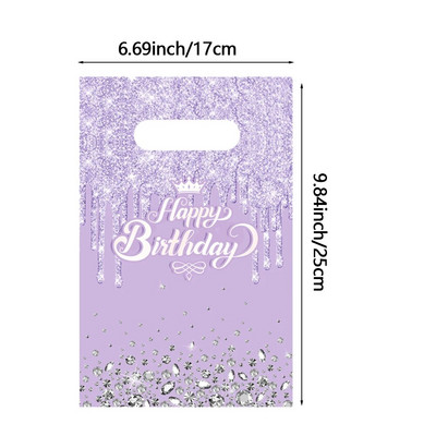 Violetinis deimantinis su gimtadieniu Kūdikių vakarėlio dekoracijos Staltiesė Reklaminė indai Mergaitėms Suaugusiųjų vestuvių dušo reikmenys