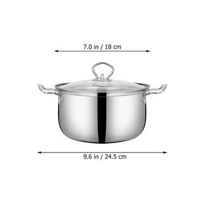 Nerūdijančio plieno bendrojo pieno puodo atsargos Mažas karštas puodas virimo puodai su dangčiais Metalinis verdantis vanduo Nelipnus sriubos puodai Virtuvė