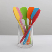 21 cm silikoonist spaatlid kuumakindel lusikas Spaatliga mittenakkuv lusikas painduv kaabits küpsetussegamistööriist