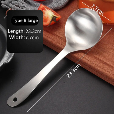 304 roostevabast terasest pika varrega riisisupp lusikas kulp Majapidamistarbed köögitarvikute jaoks Lauanõud Dropshipping