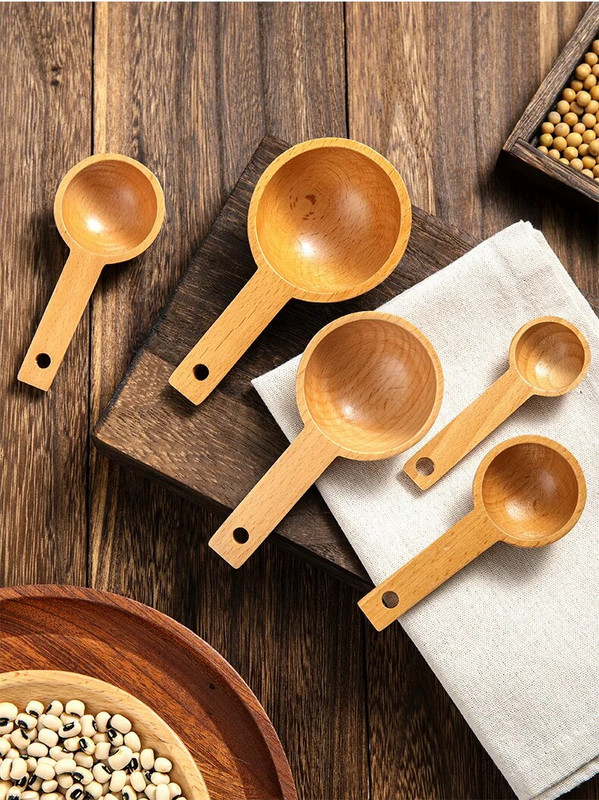 Bukova drvena žlica za desert Posuđe Kava Žličice za med Mješalica za kavu Žlica za šećer Začin Mjerna žlica