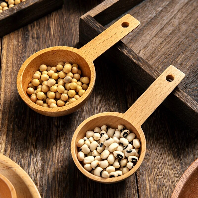 Bukova drvena žlica za desert Posuđe Kava Žličice za med Mješalica za kavu Žlica za šećer Začin Mjerna žlica