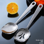 Uus loominguline roostevabast terasest lusikas Toidu serveerimislusikas Kodune lauanõud Ruudupea nõud Kulp Kurn Kööginõud