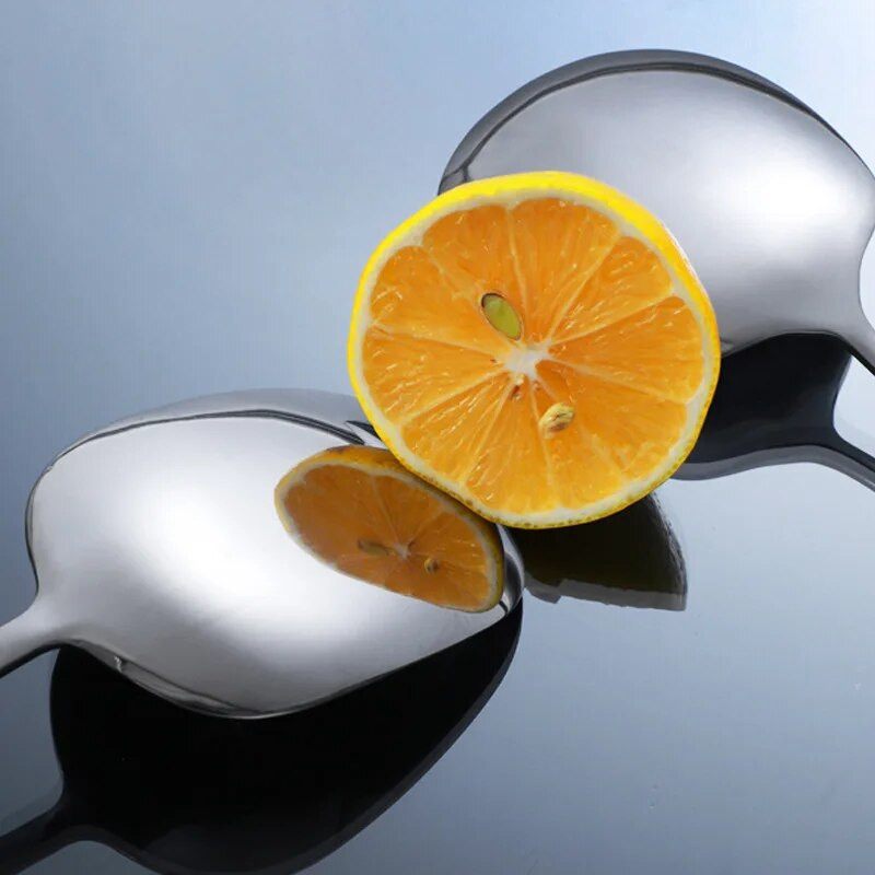 Uus loominguline roostevabast terasest lusikas Toidu serveerimislusikas Kodune lauanõud Ruudupea nõud Kulp Kurn Kööginõud