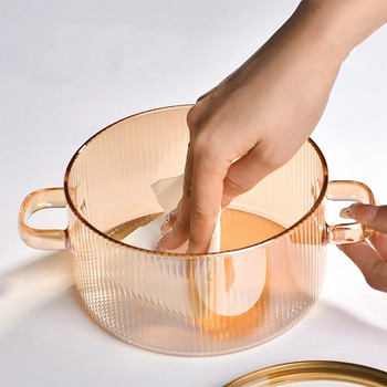 Малка мечка стъклена супа бойлер печка тенджера с капак топлоустойчива стъклена тенджера амфора тенджера за юфка тенджера кухненска посуда