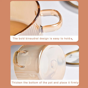 Малка мечка стъклена супа бойлер печка тенджера с капак топлоустойчива стъклена тенджера амфора тенджера за юфка тенджера кухненска посуда