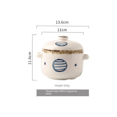 KAWASIMAYA keraamiline väike hautamispott Vesihautis Majapidamises ühe munaga hautis Auruti supipott Konserveeritud linnupesa Eriotstarbeline