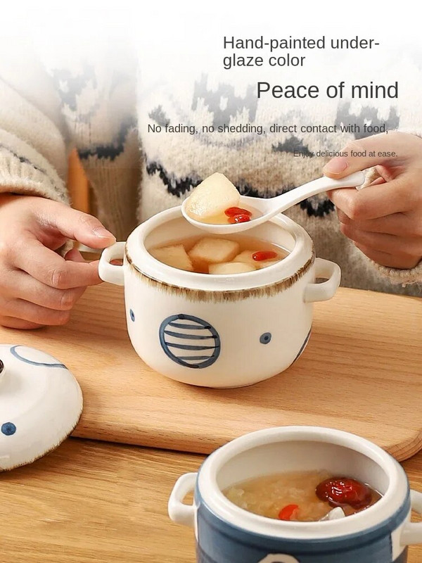 KAWASIMAYA keraamiline väike hautamispott Vesihautis Majapidamises ühe munaga hautis Auruti supipott Konserveeritud linnupesa Eriotstarbeline