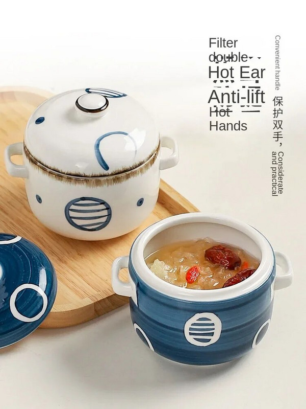 KAWASIMAYA keraamiline väike hautamispott Vesihautis Majapidamises ühe munaga hautis Auruti supipott Konserveeritud linnupesa Eriotstarbeline