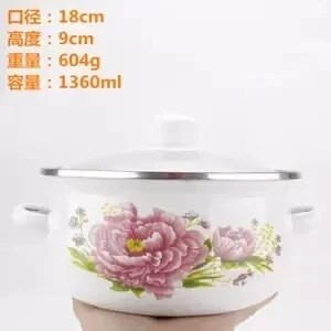 Piimapott emailiga pott emailiga kauss beebitoidukauss kauss kõrvakõrvapott Multifilm riisikauss kaanega Induktsioonpott keetmine