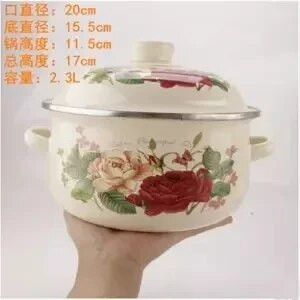 Piimapott emailiga pott emailiga kauss beebitoidukauss kauss kõrvakõrvapott Multifilm riisikauss kaanega Induktsioonpott keetmine