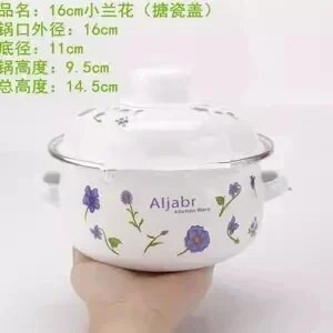 Piimapott emailiga pott emailiga kauss beebitoidukauss kauss kõrvakõrvapott Multifilm riisikauss kaanega Induktsioonpott keetmine