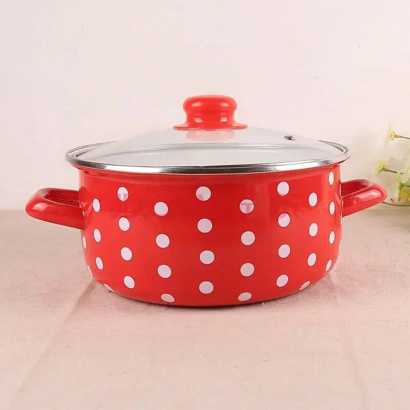 Piimapott emailiga pott emailiga kauss beebitoidukauss kauss kõrvakõrvapott Multifilm riisikauss kaanega Induktsioonpott keetmine