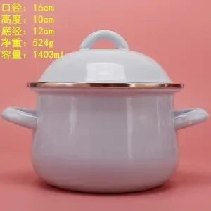 Εσμάλτη κατσαρόλα Mini Macarons Χρώμα Μικρή κατσαρόλα για σούπας Σμάλτο Χοντρό σμάλτο Διπλό κατσαρολάκι για τα αυτιά Συμπληρωματικό επιδόρπιο φαγητού Κατσαρόλα Μαγειρικά σκεύη κουζίνας