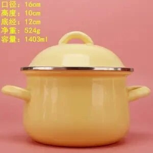 Εσμάλτη κατσαρόλα Mini Macarons Χρώμα Μικρή κατσαρόλα για σούπας Σμάλτο Χοντρό σμάλτο Διπλό κατσαρολάκι για τα αυτιά Συμπληρωματικό επιδόρπιο φαγητού Κατσαρόλα Μαγειρικά σκεύη κουζίνας