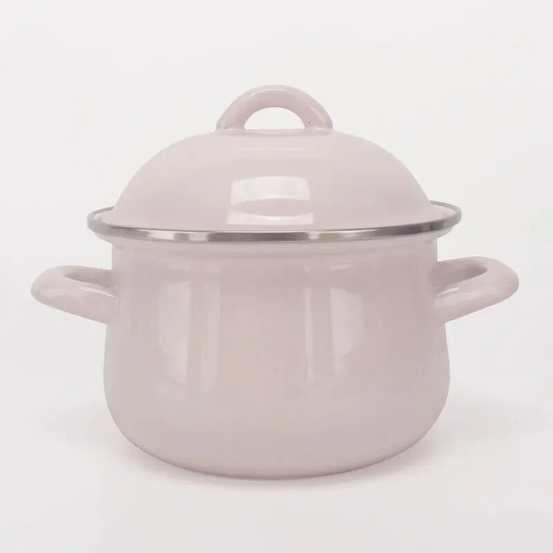 Εσμάλτη κατσαρόλα Mini Macarons Χρώμα Μικρή κατσαρόλα για σούπας Σμάλτο Χοντρό σμάλτο Διπλό κατσαρολάκι για τα αυτιά Συμπληρωματικό επιδόρπιο φαγητού Κατσαρόλα Μαγειρικά σκεύη κουζίνας