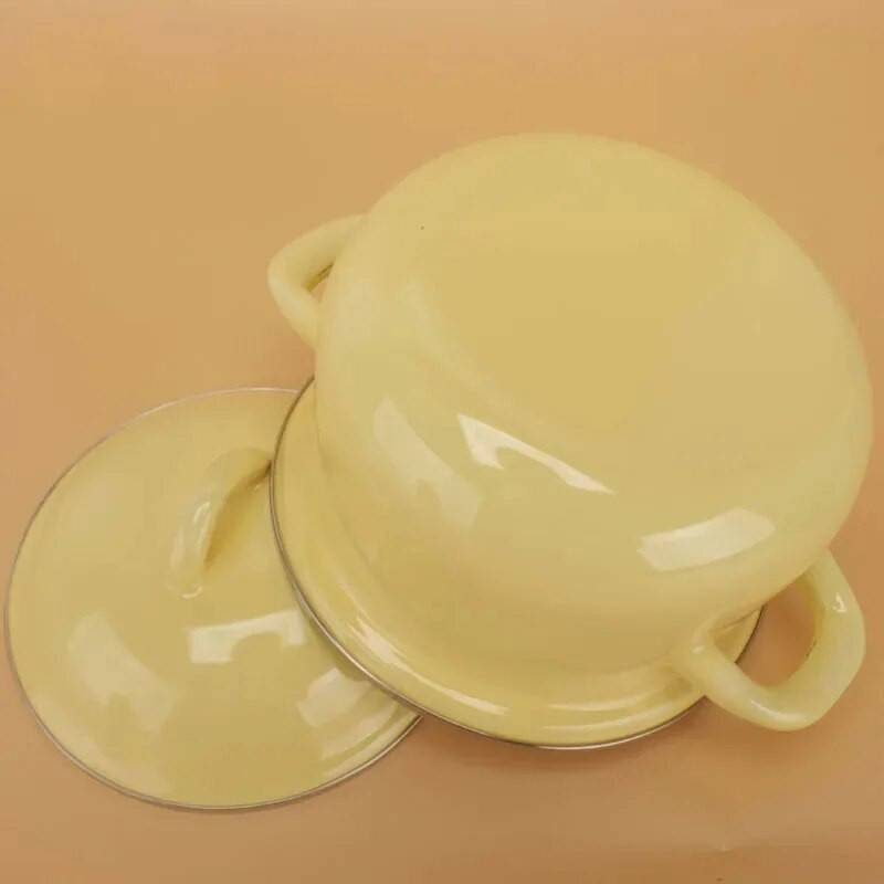 Εσμάλτη κατσαρόλα Mini Macarons Χρώμα Μικρή κατσαρόλα για σούπας Σμάλτο Χοντρό σμάλτο Διπλό κατσαρολάκι για τα αυτιά Συμπληρωματικό επιδόρπιο φαγητού Κατσαρόλα Μαγειρικά σκεύη κουζίνας