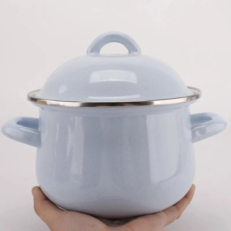 Εσμάλτη κατσαρόλα Mini Macarons Χρώμα Μικρή κατσαρόλα για σούπας Σμάλτο Χοντρό σμάλτο Διπλό κατσαρολάκι για τα αυτιά Συμπληρωματικό επιδόρπιο φαγητού Κατσαρόλα Μαγειρικά σκεύη κουζίνας