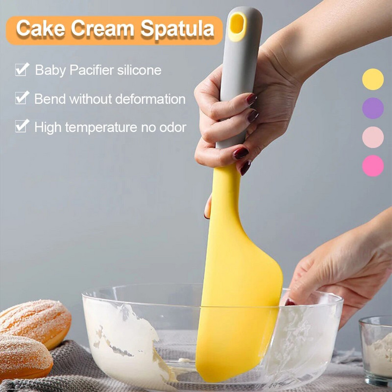 34 cm torto kremo mentele Nelipnus omleto mentelė Turner sviesto grandiklis Miltų maišymo kepimo įrankis karščiui atsparus tešlos grandiklis