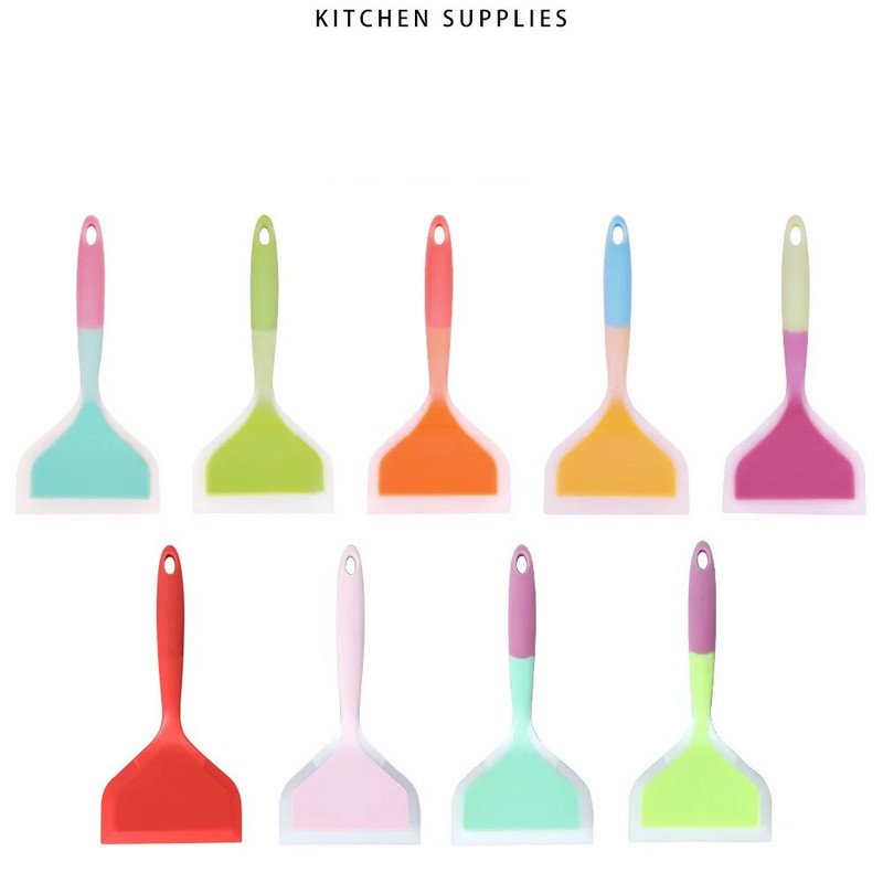 Namų virtuvės reikmenys silikoniniai mentelės jautienos mėsa kiaušiniai virtuvės grandiklis Platus picos kastuvas Nelipnus vartytuvai maisto keltuvai