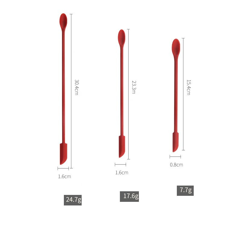 Cosmetics Scoop Skincare Products Mini Silicone Double Head Small pointed Scraper Jam Scraper Σετ εργαλείων ψησίματος 3 τεμαχίων