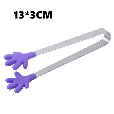 3 vnt. Plastikinės maisto žnyplės Virtuvės žnyplės Neslystančios kepimo spaustukas Grilio salotų įrankiai Grilis Virtuvės priedai Tortų duonos spaustukai