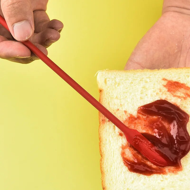 Šaukštelis uogienei braukti 3 dalių virimo silikoninės menteles su dviem galais mažo smailiojo grandiklio rinkinys virtuvės kepimo įrankiai